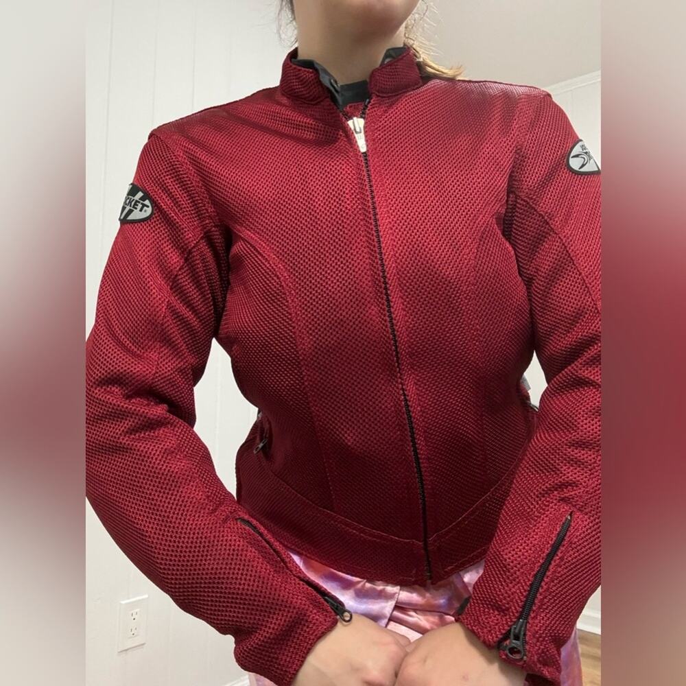 Rocket Joe Girl motorcycle jacket mesh red